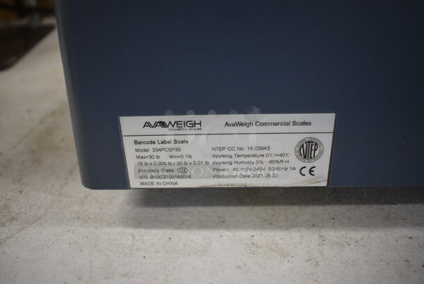 Avaweigh 334PCSP30 Metal Commercial Countertop Food Portioning Scale. Does Not Have Power Cord. 110-240 Volts, 1 Phase. 16x17x7. Tested and Working! - Image 4 of 6