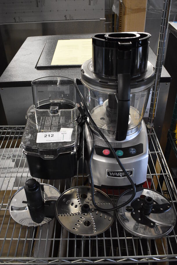 Waring WFP16SC Metal Countertop Food Processor w/ S Blade and 3 Blades. 120 Volts, 1 Phase. 9x11x19. Tested and Working! - Image 1 of 8