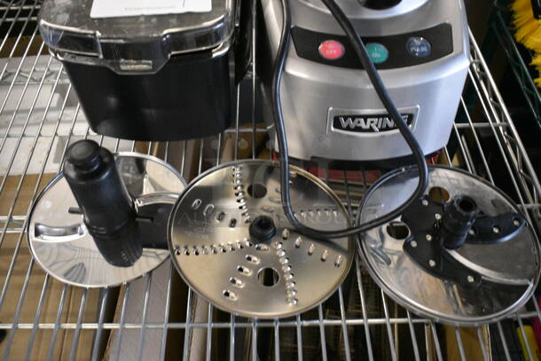 Waring WFP16SC Metal Countertop Food Processor w/ S Blade and 3 Blades. 120 Volts, 1 Phase. 9x11x19. Tested and Working! - Image 2 of 8
