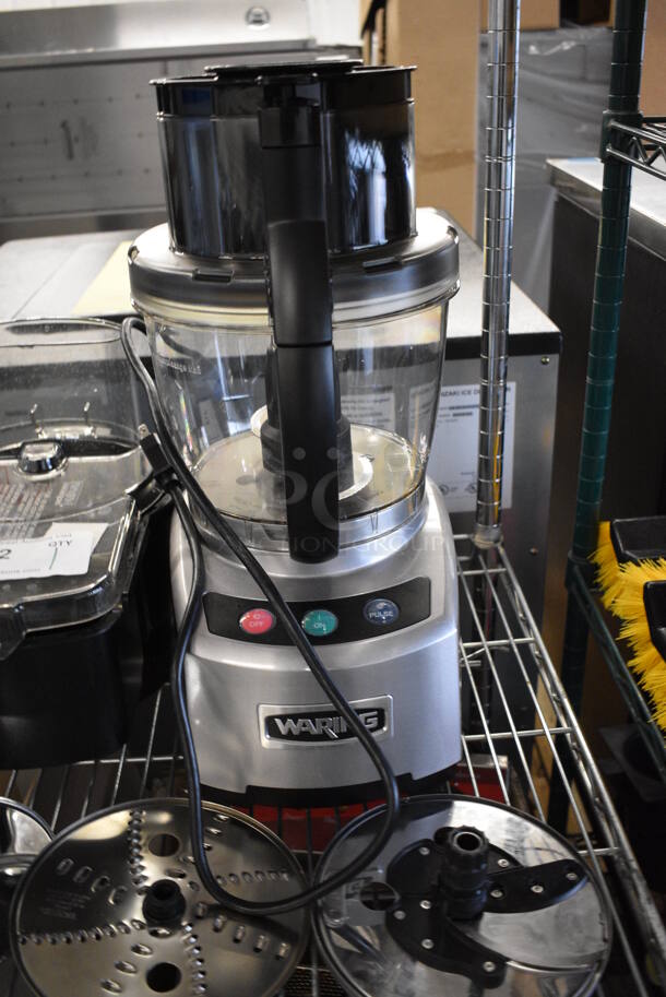 Waring WFP16SC Metal Countertop Food Processor w/ S Blade and 3 Blades. 120 Volts, 1 Phase. 9x11x19. Tested and Working! - Image 3 of 8
