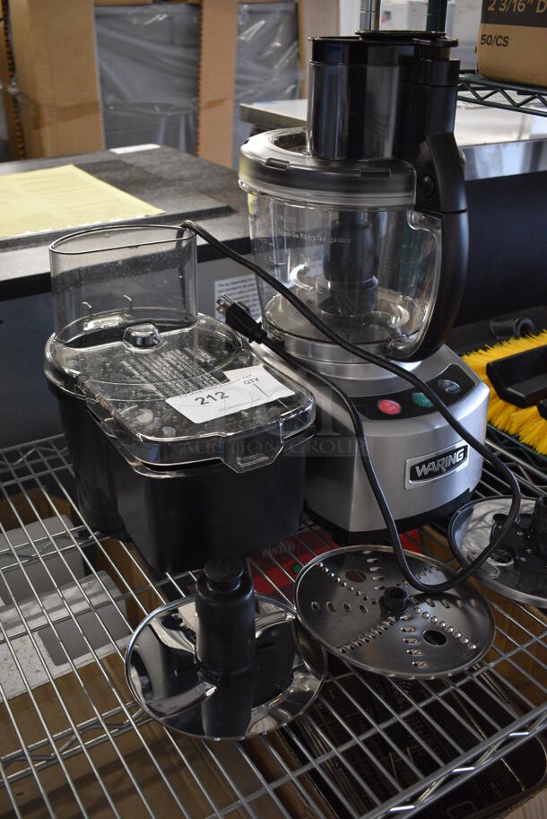 Waring WFP16SC Metal Countertop Food Processor w/ S Blade and 3 Blades. 120 Volts, 1 Phase. 9x11x19. Tested and Working! - Image 4 of 8