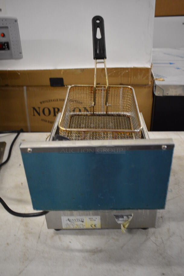 Avantco 177F100 Stainless Steel Countertop Electric Powered Deep Fat Fryer w/ Metal Fry Basket. 120 Volts, 1 Phase. 11x18x16 - Image 8 of 9