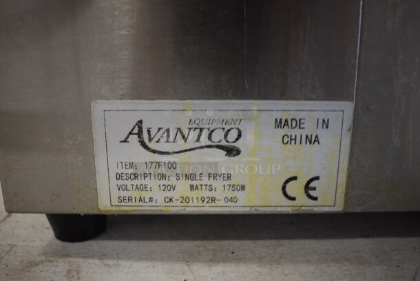 Avantco 177F100 Stainless Steel Countertop Electric Powered Deep Fat Fryer w/ Metal Fry Basket. 120 Volts, 1 Phase. 11x18x16 - Image 9 of 9