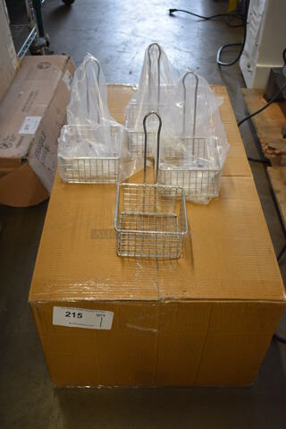 ALL ONE MONEY! Lot of 28 BRAND NEW IN BOX! Metal Decorative Fry Holding Baskets. 5x5x7.5