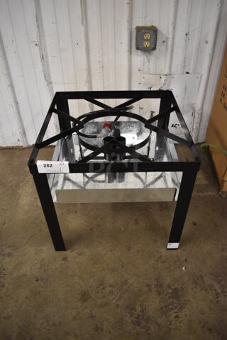 BRAND NEW! Backyard Pro 554BP100ALKT Metal Floor Style Propane Gas Powered Single Burner Stock Pot Range. 110,000 BTU. 22x22x20