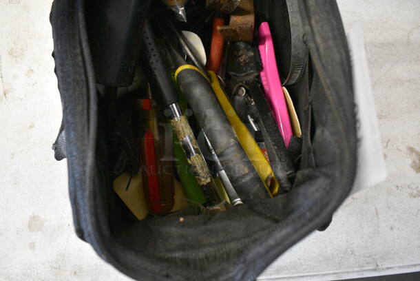 Hyper Tough Black Tool Bag w/ Contents Including Flashlight.  - Image 5 of 8