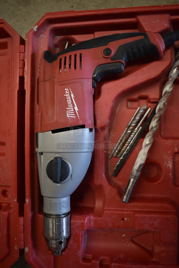 Milwaukee 1/2" Hammer Drill in Red Hard Case. 17x5x13.5 - Image 4 of 7