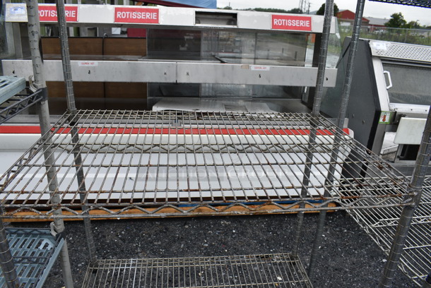 Metal 3 Tier Shelving Unit. BUYER MUST DISMANTLE. PCI CANNOT DISMANTLE FOR SHIPPING. PLEASE CONSIDER FREIGHT CHARGES. 36x24x75 - Image 3 of 4