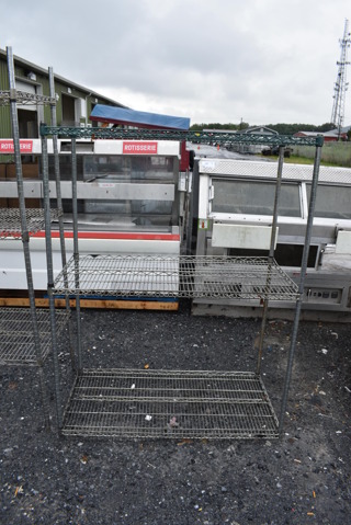 Metal 3 Tier Shelving Unit. BUYER MUST DISMANTLE. PCI CANNOT DISMANTLE FOR SHIPPING. PLEASE CONSIDER FREIGHT CHARGES. 48x24x62