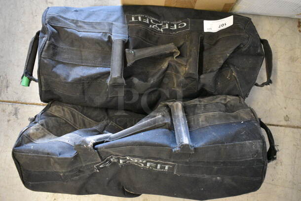 2 CFF Fit Black Bags w/ Two 25 Lb Medicine Ball. 30x12x12. 2 Times Your Bid! - Image 6 of 12