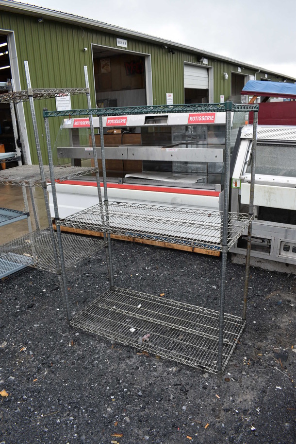 Metal 3 Tier Shelving Unit. BUYER MUST DISMANTLE. PCI CANNOT DISMANTLE FOR SHIPPING. PLEASE CONSIDER FREIGHT CHARGES. 48x24x62 - Image 3 of 3