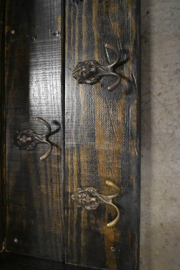 Wooden Shelf w/ Line In Hooks. 42x5.5x12 - Image 2 of 7