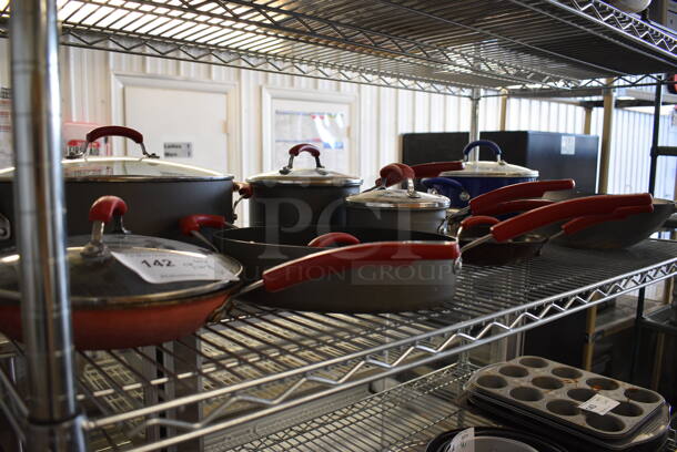 9 Various Metal Sauce Pans, Stock Pots and Skillets w/ 8 Various Lids. Includes 21x8x3. 9 Times Your Bid! - Image 6 of 6