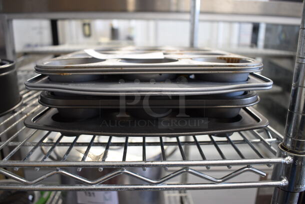 6 Various Metal 12 Cup Muffin Baking Pans. Includes 10.5x14x2. 6 Times Your Bid! - Image 2 of 7