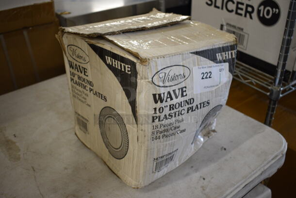 Box of BRAND NEW Visions 10" Round Plastic Plates - Image 2 of 5
