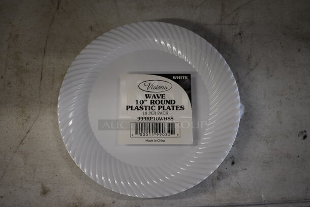 Box of BRAND NEW Visions 10" Round Plastic Plates - Image 4 of 5
