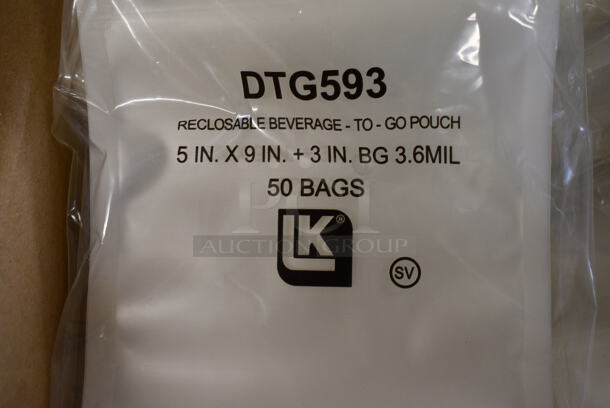 Box of BRAND NEW LK DTG593 Reclosable Beverage To Go Pouch Bags. 5x9 - Image 7 of 7