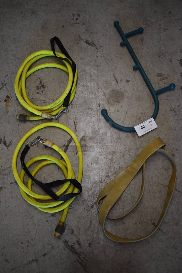 ALL ONE MONEY! Lot of Various Items Including Blue Back Massager, Band and 2 Inertia Wave Resistance Bands - Image 1 of 7