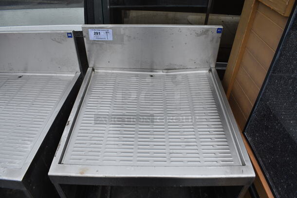 Stainless Steel Commercial Drain Board w/ Back Splash. 24x24x48 - Image 2 of 3