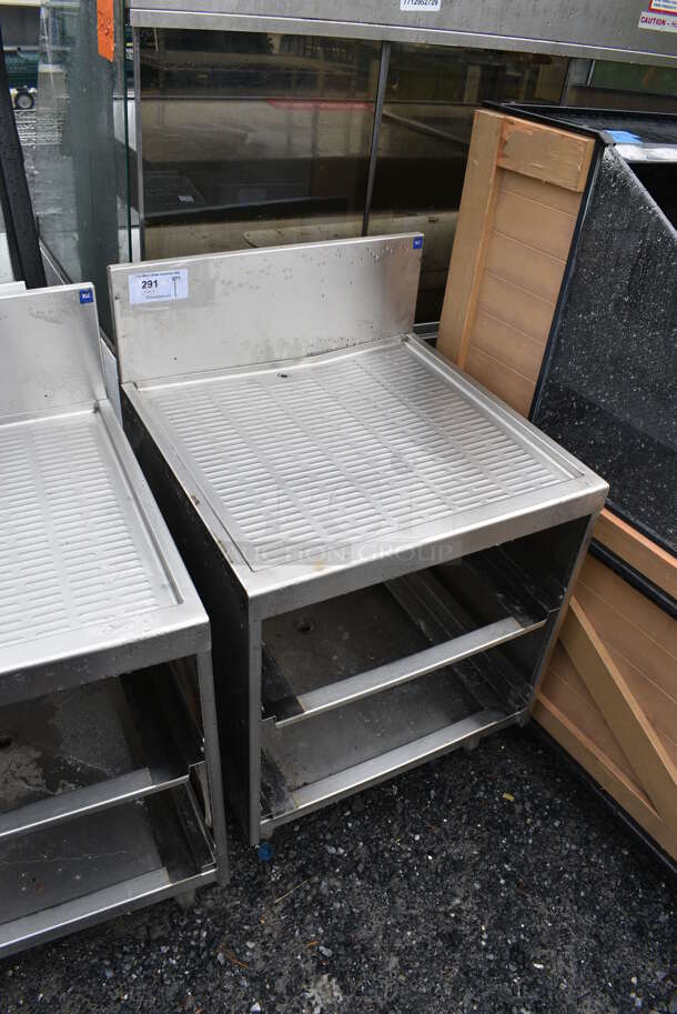 Stainless Steel Commercial Drain Board w/ Back Splash. 24x24x48 - Image 3 of 3