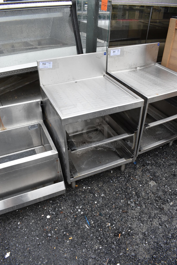 Stainless Steel Commercial Drain Board w/ Back Splash. 24x24x48 - Image 2 of 3