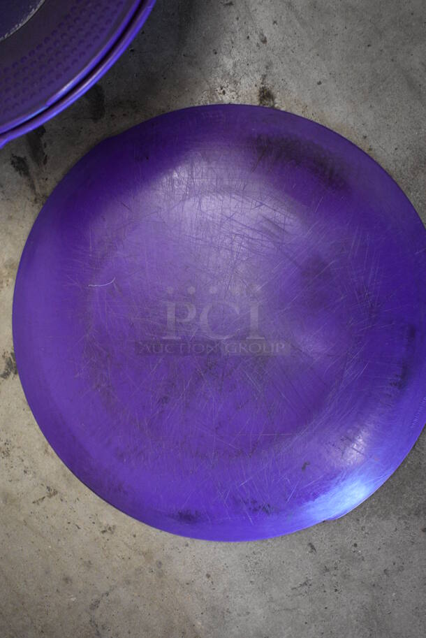 16 Floor Gliding Purple Discs in Purple Mesh Bin. 10x10x15 - Image 4 of 6