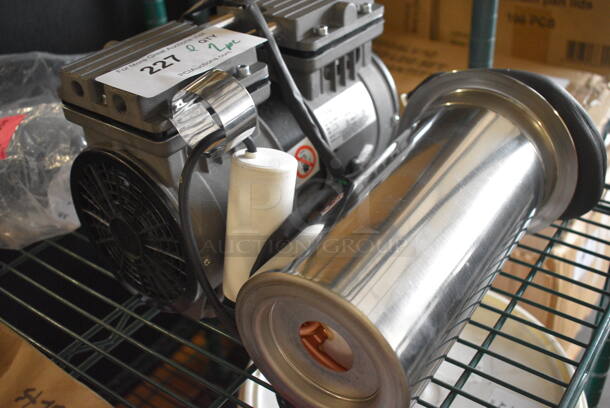 ALL ONE MONEY! Lot of 2 Pieces; Argion OLF400Z-2 Oil Free Vacuum Pump and  Metal Coil. 10x6x7, 6x6x11 - Image 5 of 7