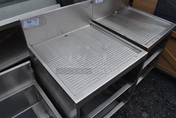 Stainless Steel Commercial Drain Board w/ Back Splash. 24x24x48 - Image 3 of 3