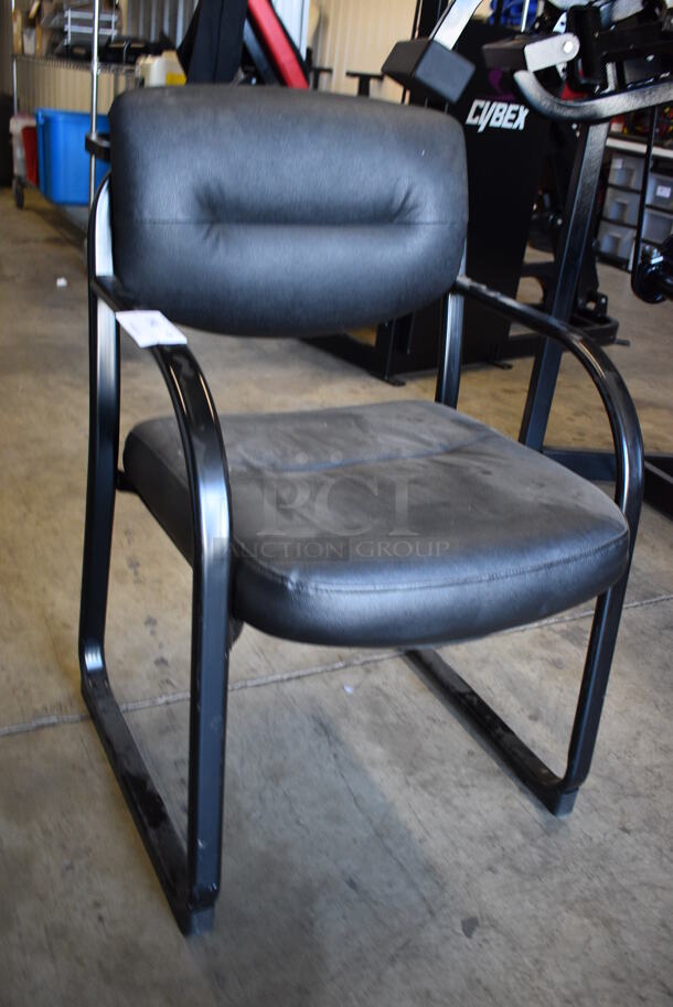 Black Metal Chair w/ Seat Cushions. 23x21x35 - Image 3 of 6