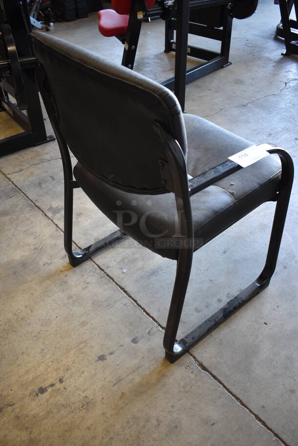 Black Metal Chair w/ Seat Cushions. 23x21x35 - Image 5 of 6