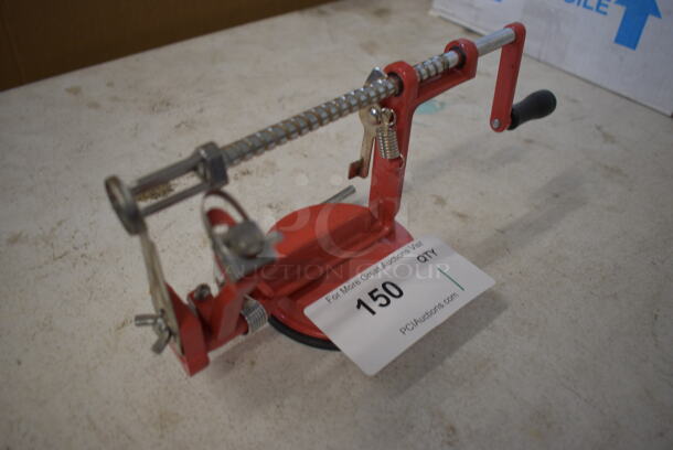 Red Metal Countertop Apple Corer. 12x4x5 - Image 2 of 6