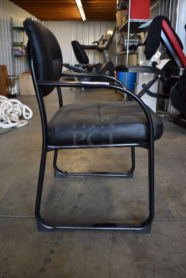 Black Metal Chair w/ Seat Cushions. 23x21x35 - Image 6 of 6