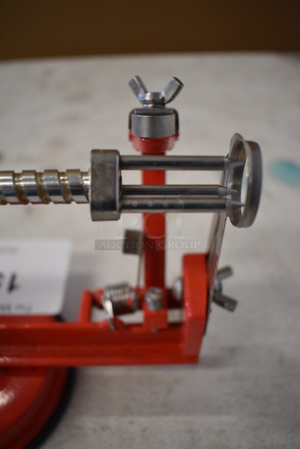 Red Metal Countertop Apple Corer. 12x4x5 - Image 3 of 6