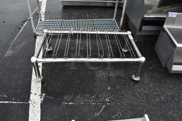 Metal Ceiling Mount Wine Rack. 49x27x14 - Image 1 of 5