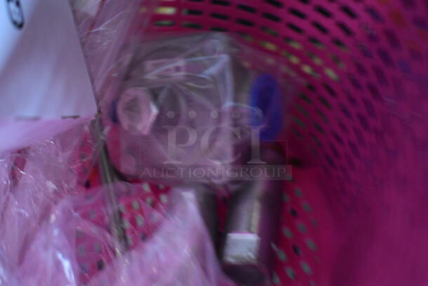 ALL ONE MONEY! Tier Lot of Various Items Including Blue Raspberry and orange Snow Cone Flavoring Syrup and Pink Basket - Image 9 of 9