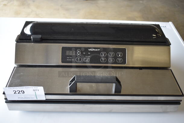 Vacpak-it 186VME16SS Stainless Steel Commercial Countertop Vacuum Sealer. Does Not Have Power Cord. 120 Volts, 1 Phase. 19x12x7. Tested and Working! - Image 1 of 7
