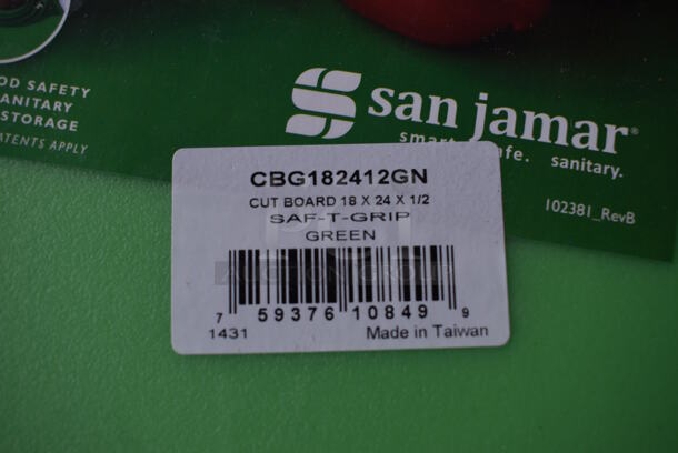 2 BRAND NEW! San Jamar Green Cutting Boards. 18x24x0.5. 2 Times Your Bid! - Image 5 of 5