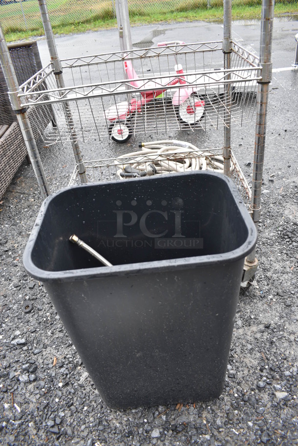 Black Poly Trash Can. 11.5x15.5x20.5 - Image 4 of 4
