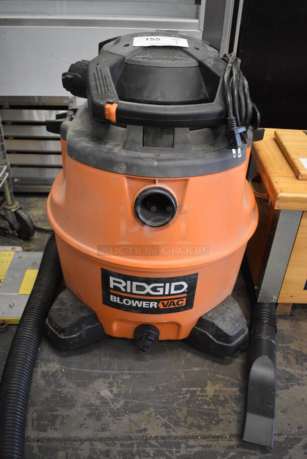 Rigid Orange and Black Poly Wet Dry Vacuum Cleaner. 18x19x28. Tested and Working!