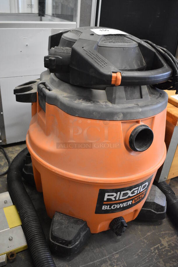 Rigid Orange and Black Poly Wet Dry Vacuum Cleaner. 18x19x28. Tested and Working! - Image 3 of 6