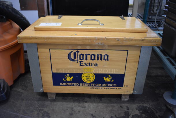 Wooden Box w/ Corona Logo. 24.5x14.5x18 - Image 2 of 6