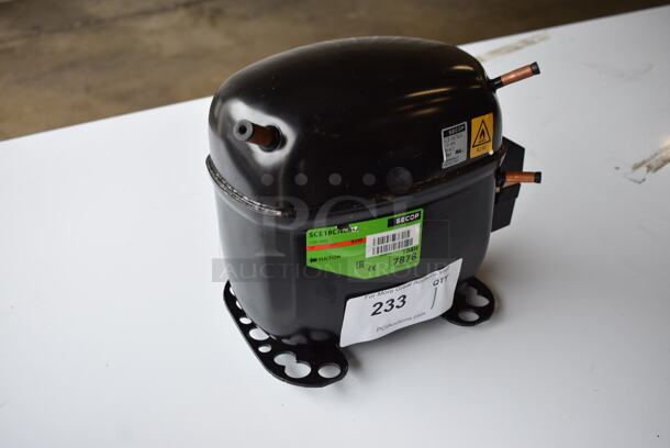 BRAND NEW! Secop SCE18CNLX Metal Commercial Compressor. 115 Volts, 1 Phase. 10x7x9 - Image 3 of 6