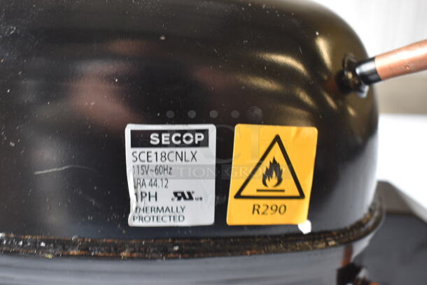 BRAND NEW! Secop SCE18CNLX Metal Commercial Compressor. 115 Volts, 1 Phase. 10x7x9 - Image 5 of 6