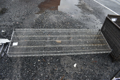 Chrome Finish Wire Dunnage Rack. 72x24x16
