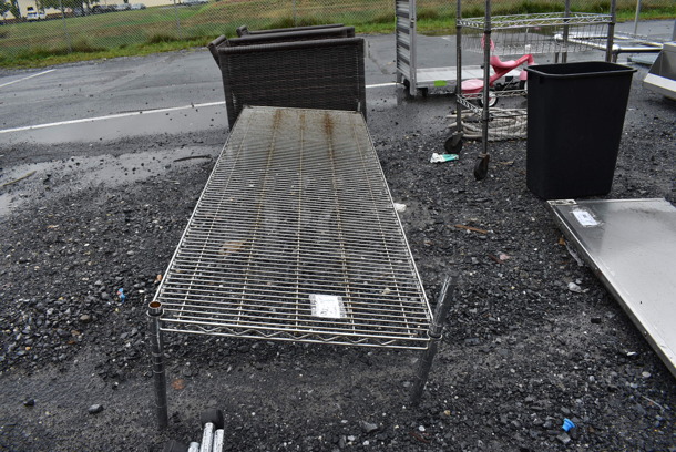 Chrome Finish Wire Dunnage Rack. 72x24x16 - Image 4 of 4