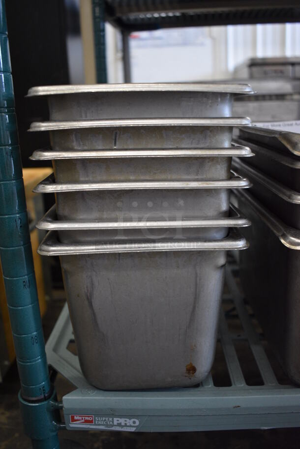 12 Stainless Steel 1/6 Size Drop In Bins. 1/6x6. 12 Times Your Bid! - Image 3 of 6