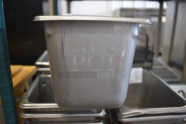 12 Stainless Steel 1/6 Size Drop In Bins. 1/6x6. 12 Times Your Bid! - Image 4 of 6