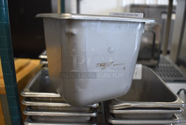 12 Stainless Steel 1/6 Size Drop In Bins. 1/6x6. 12 Times Your Bid! - Image 5 of 6