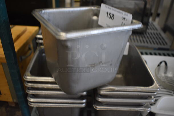 12 Stainless Steel 1/6 Size Drop In Bins. 1/6x6. 12 Times Your Bid! - Image 6 of 6