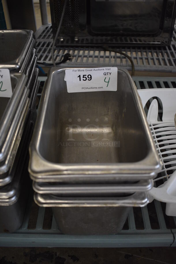 4 Stainless Steel 1/4 Size Drop In Bins. 1/4x6. 4 Times Your Bid! - Image 2 of 4